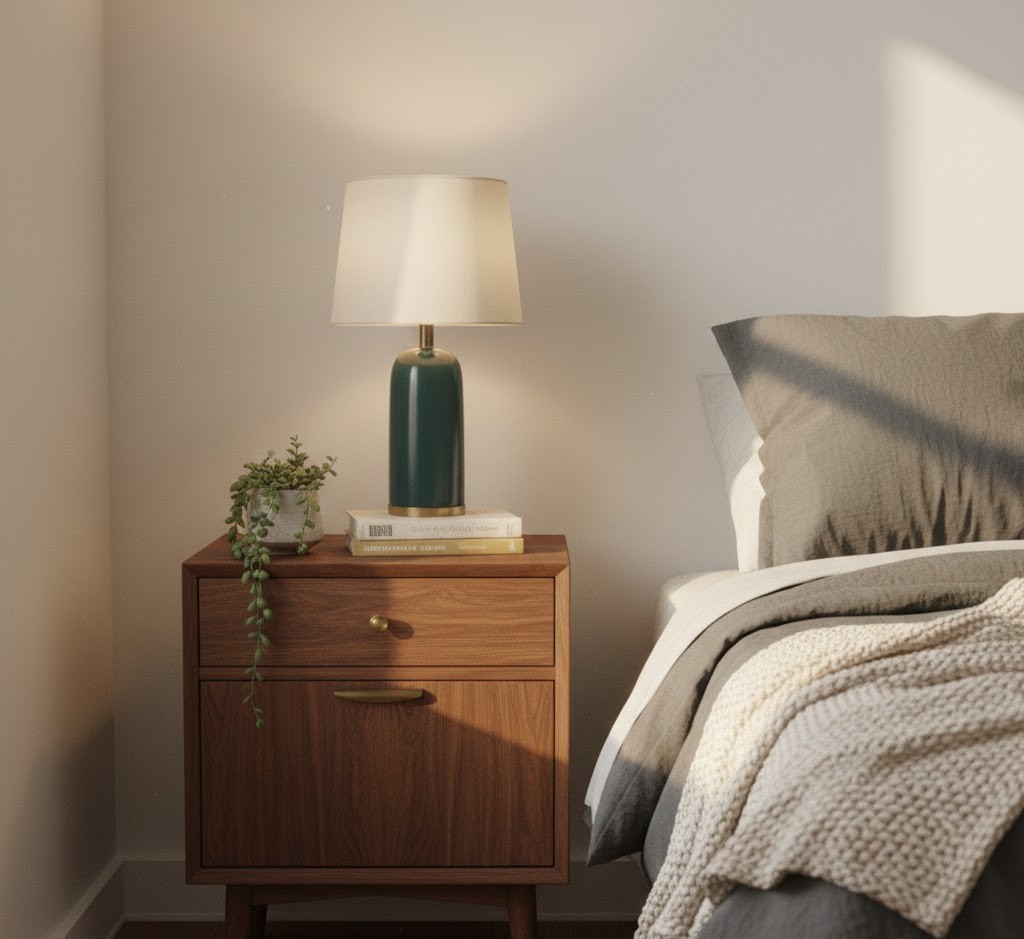 Restored vintage nightstand